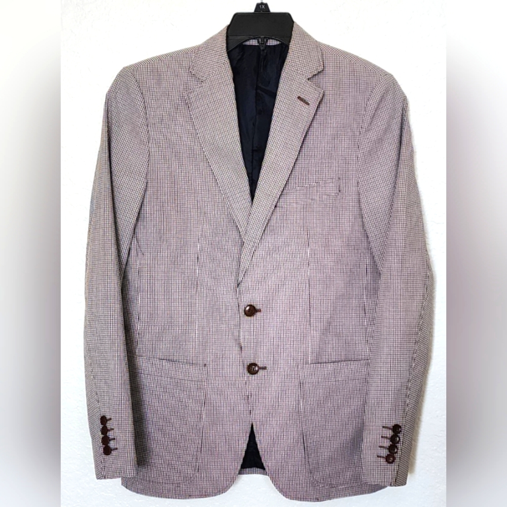 Zara Man's Casual Plaid Cotton Jacket.  Size 36